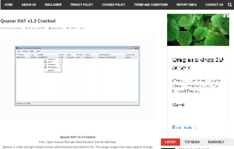 Quasar RAT v1.3 Cracked