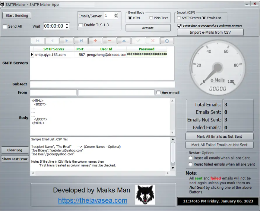 SMTP Mailer By Marks Man 2024
