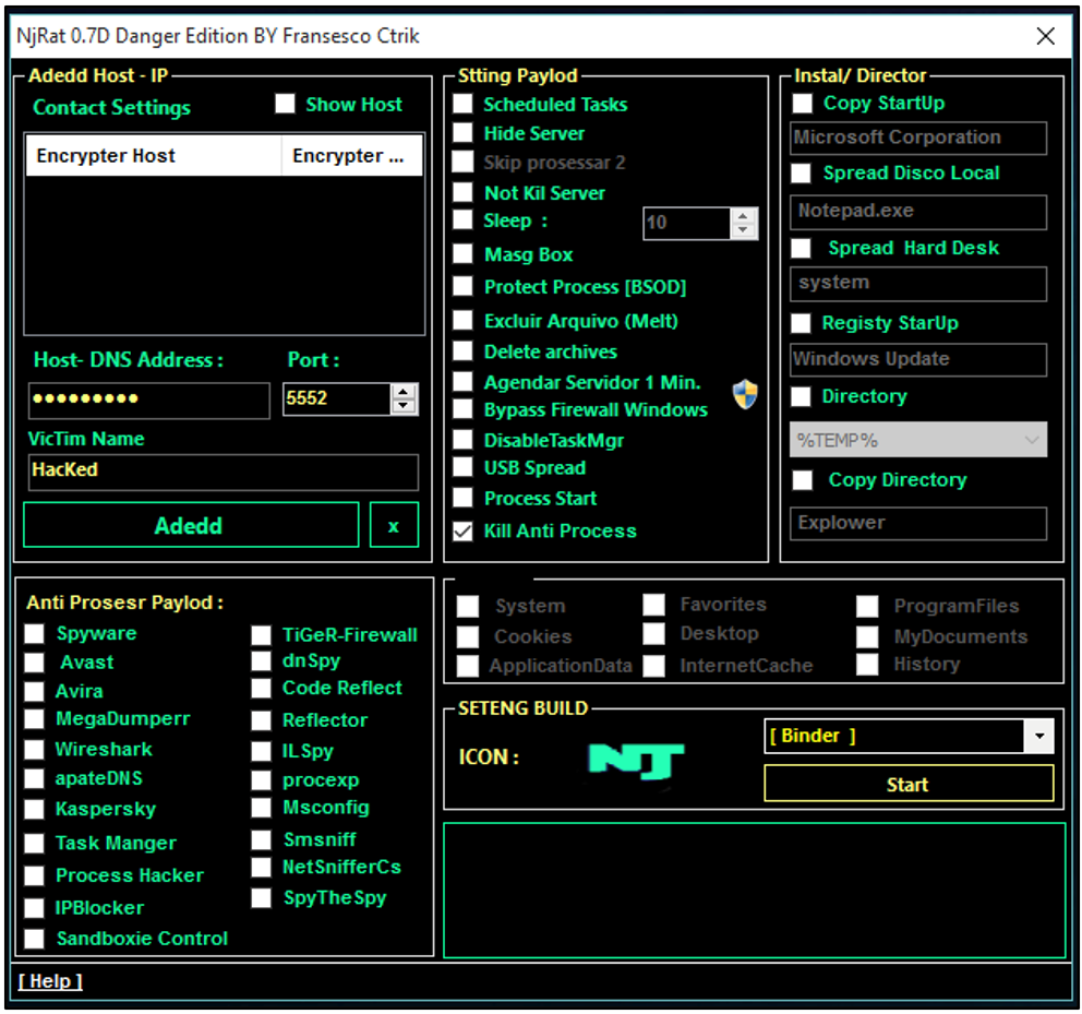 njRAT v0.8.0 LIME EDITION