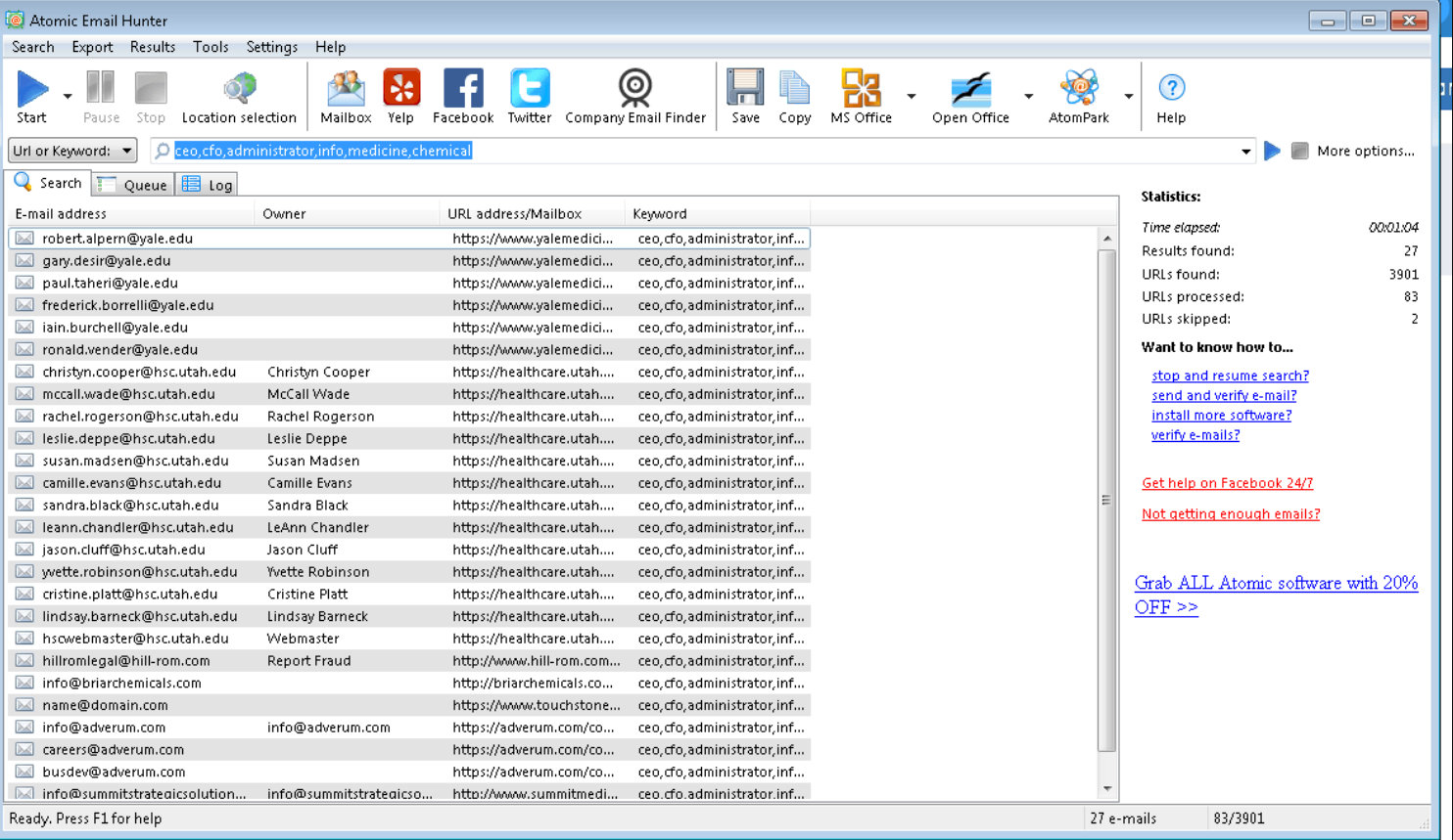 Atomic Email Hunter 14.4.0.371 Cracked
