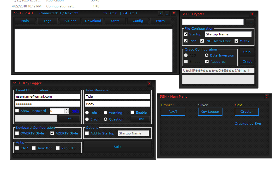 SSH Rat Keylogger Crypter 3 in 1