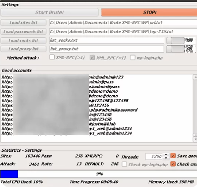 WordPress XML-RPC + WP-LOGIN Bruteforce [10 Macros] v2.11