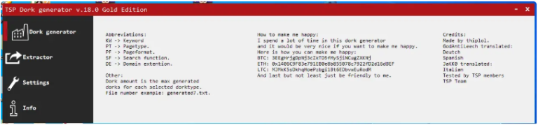 TSP Dork Generator v.18