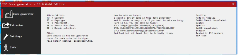 TSP Dork Generator v.18