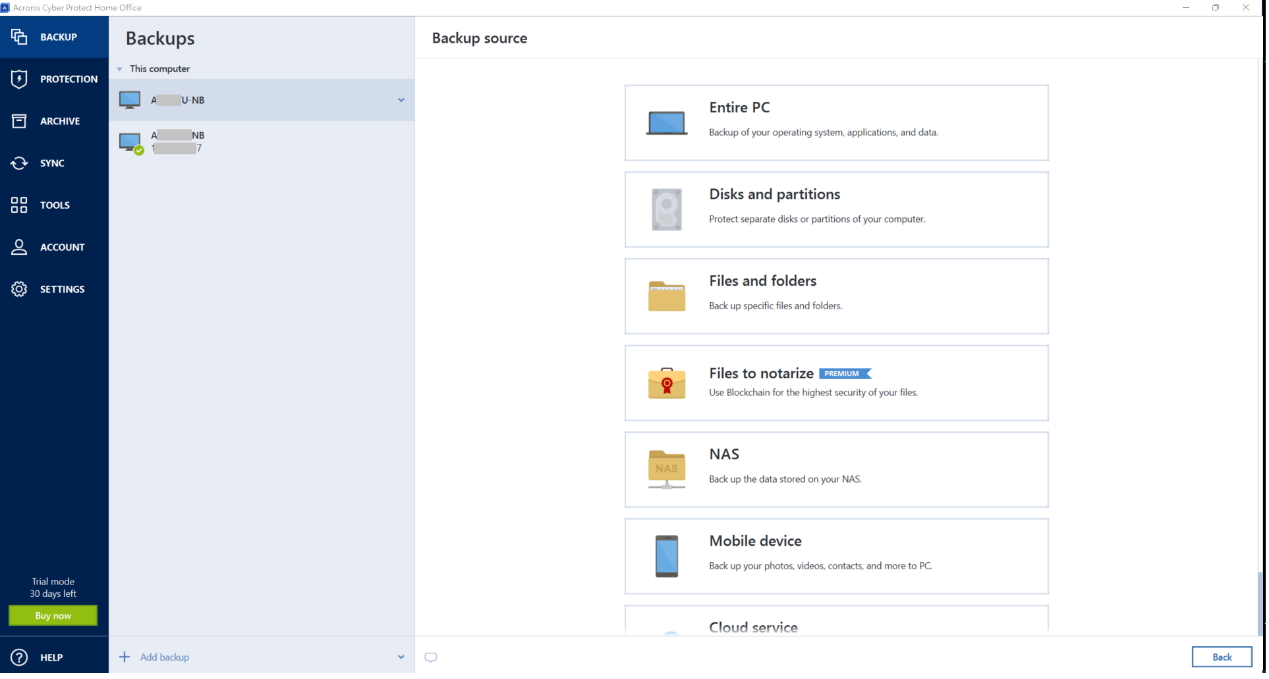 acronis cyber protect home office