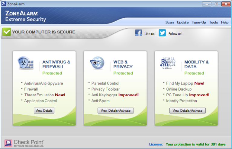 zonealarm extreme security